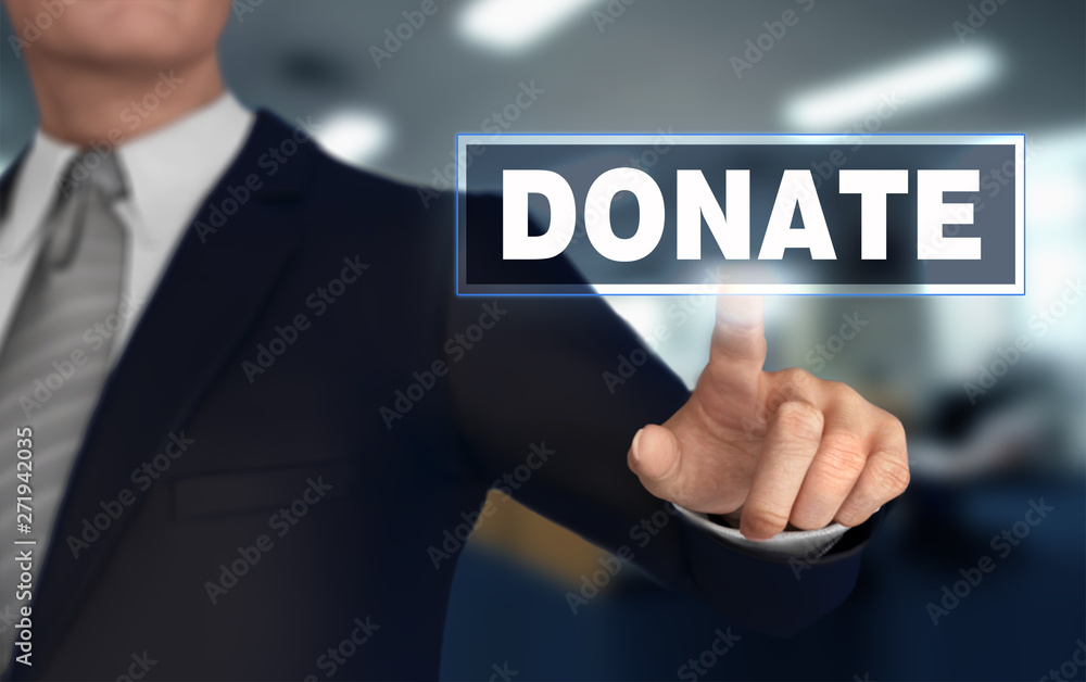 donate pushing concept 3d illustration donate pushing concept 3d illustration