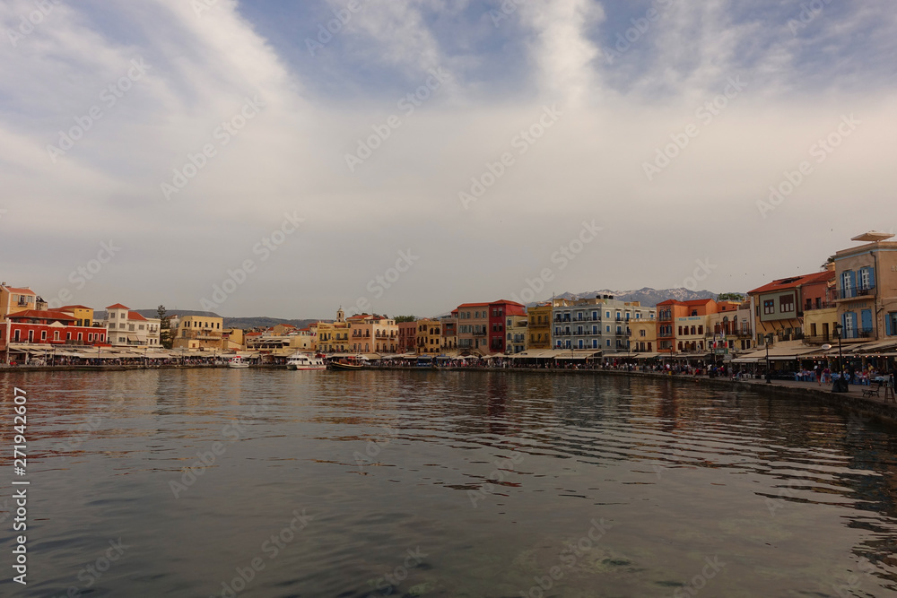 Naklejka premium Photo of picturesque old town of Chania, Crete island, Greece