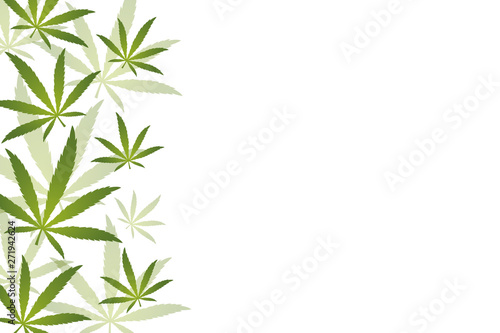 background with green cannabis leaves vector illustration EPS10