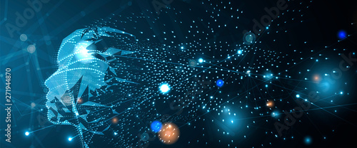 Conceptual technology illustration of artificial intelligence