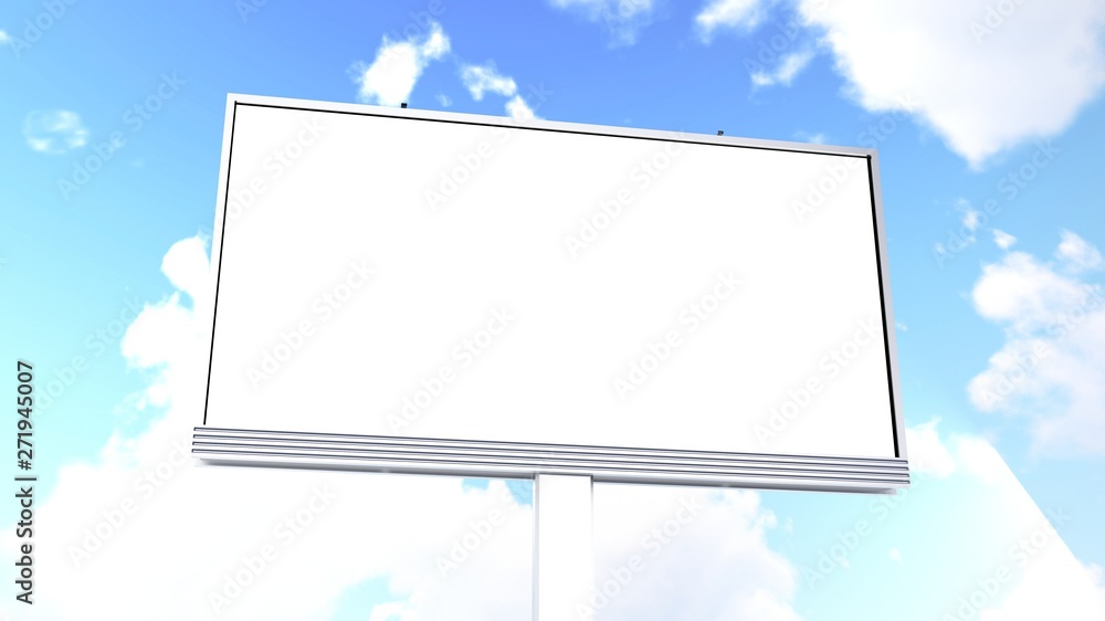 Blank 3x5 meters billboard in the city 3d rendering Blank 3x5 meters billboard in the city 3d rendering