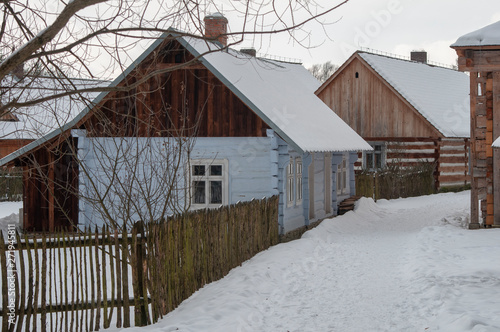 old wooden house, Lemko, Carpathia photo