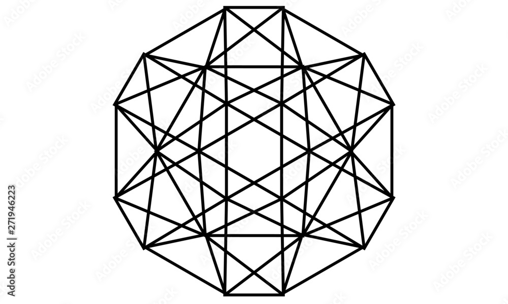 Geometric black and white vector pattern Geometric black and white vector pattern