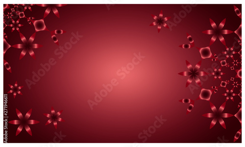 Simply beautiful spring and summer red vector mandala background