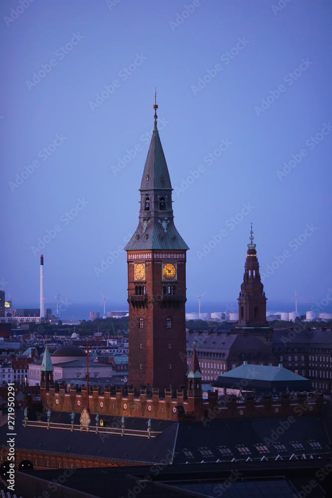 Fototapeta premium Twilight in Copenhagen