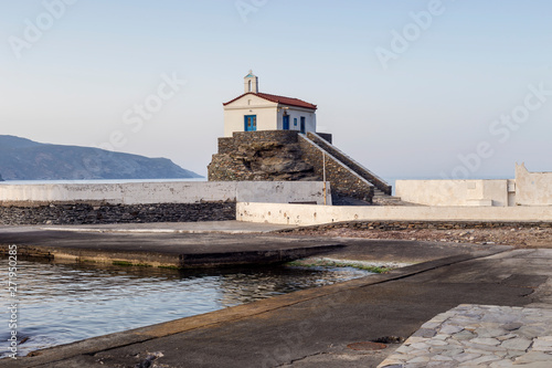 Christian, Orthodox church close-up (Andros Island, Greece, Cyclades) photo