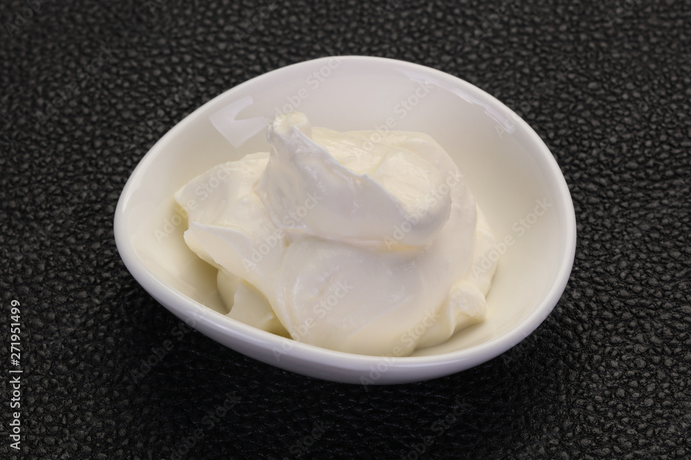 Sour cream in the bowl Sour cream in the bowl