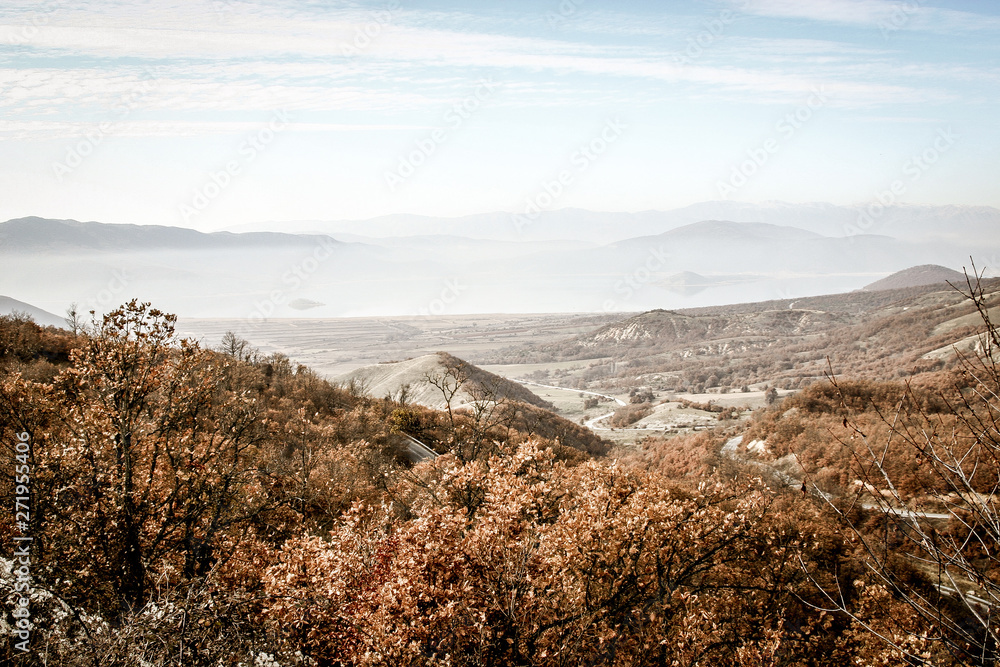View of a valley at Macedonia Greece View of a valley at Macedonia Greece