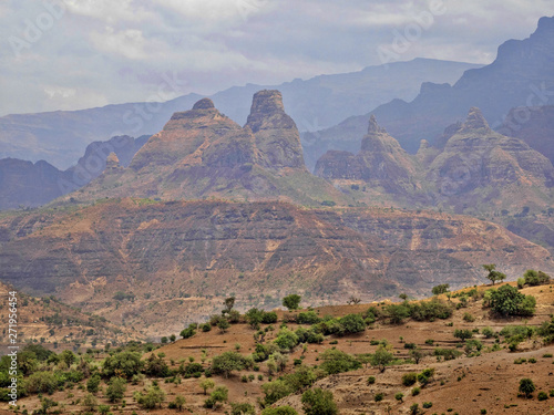 The beauty of a mountainous landscape in northern Ethiopia