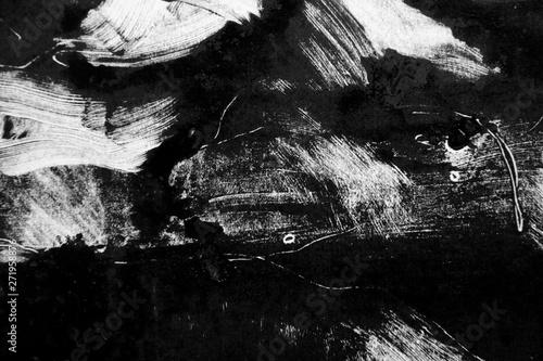 black white paint background texture with grunge brush strokes