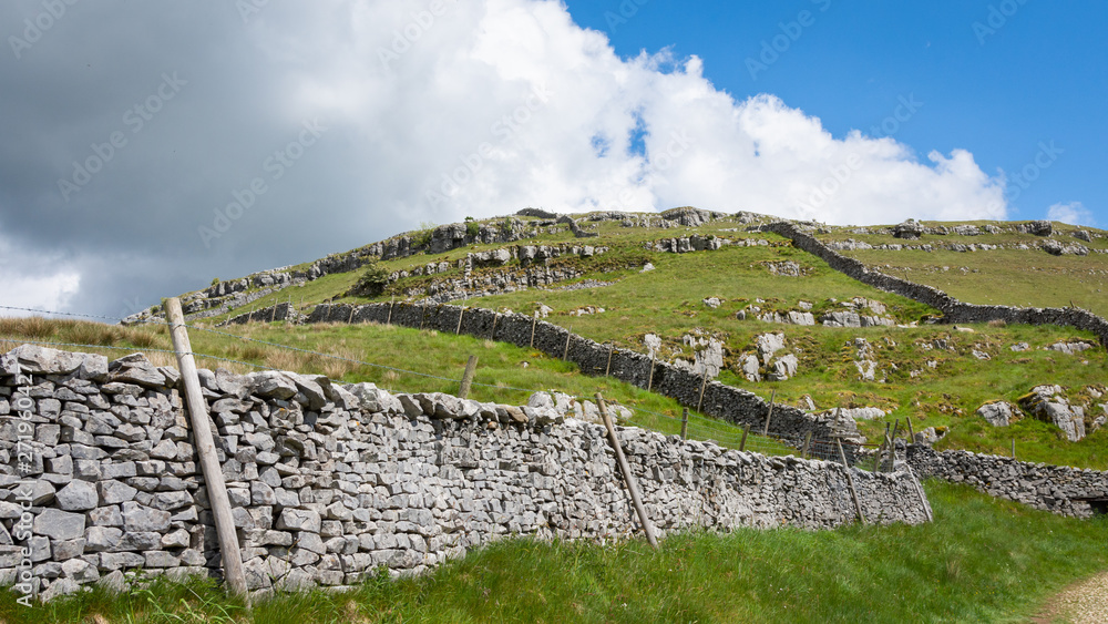leading lines of dry stone walls