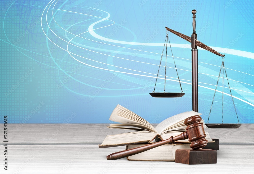 Justice Scales and books and wooden gavel . Justice concept Justice Scales and books and wooden gavel . Justice concept