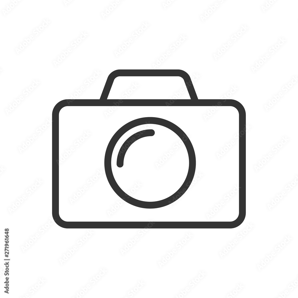 photo camera outline ui web icon. camera vector icon for web, mobile and user interface design isolated on white background photo camera outline ui web icon. camera vector icon for web, mobile and user interface design isolated on white background