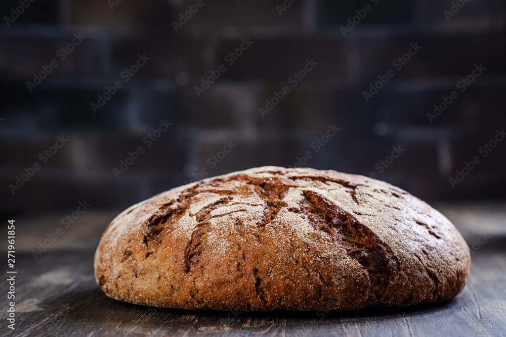 Fresh round sourdough bread
