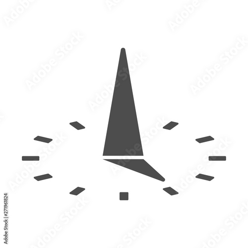 sundial vector icon isolated on white background. sundial flat icon for web, mobile and user interface design