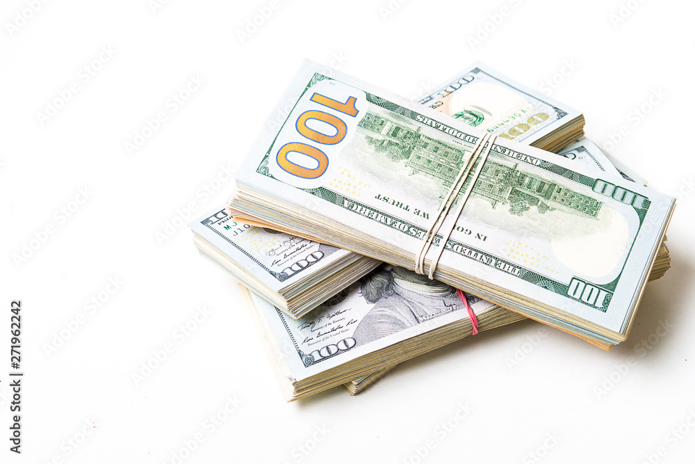 hip of one hundred dollars on white background hip of one hundred dollars on white background