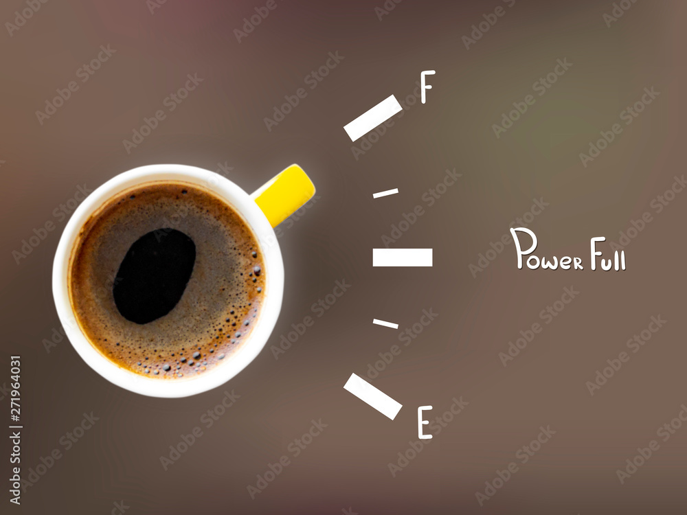 Fototapeta Kreatywny pomysł na układ filiżanki kawy