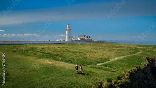 Loop Head at County Clare in Ireland - aerial drone footage - travel photography
