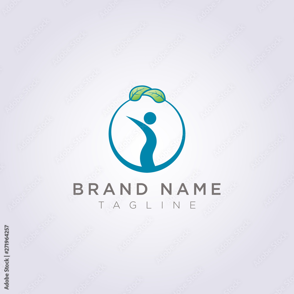 Design a circle logo with leaves on it and people in the circle for your business or brand Design a circle logo with leaves on it and people in the circle for your business or brand