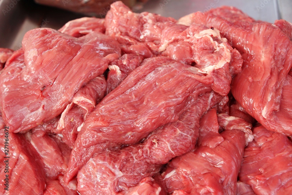 raw beef for cooking at the market raw beef for cooking at the market