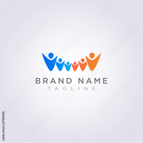 Design a Logo of a group of people for your Business or Brand