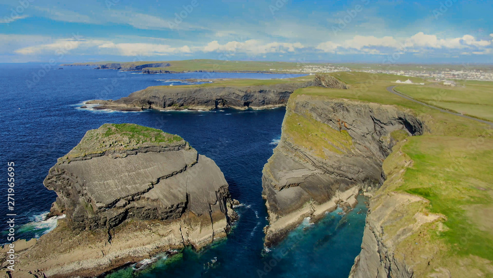 Awesome landscape at the Cliffs of Kilkee in Ireland - travel photography