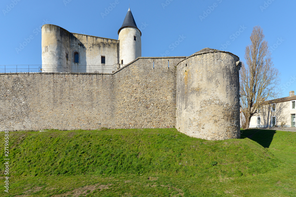 Medieval castle of Noirmoutier en l’Ile in Pays de la Loire region in western France