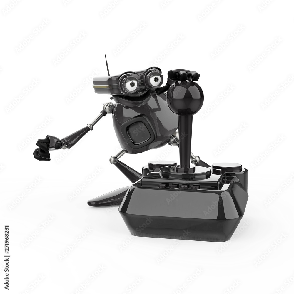 Naklejka premium vintage robot in a white background