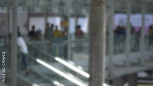 Wallpaper Mural Blurred traffic in the capital. People walking up the stairs Torontodigital.ca