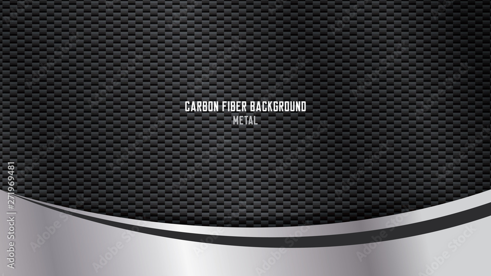 Carbon fiber texture background. Presentation backdrop in vector. Copy  space for your text. Futuristic modern looking black carbon with silver  thread. Stock Vector | Adobe Stock