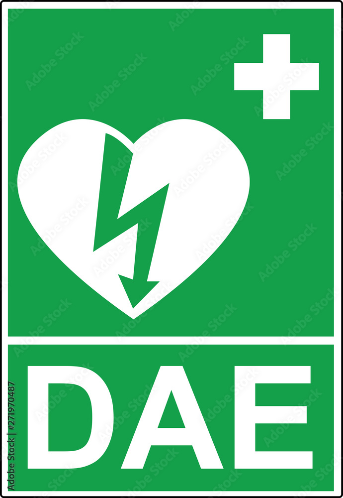 Panneau : défibrillateur