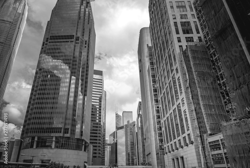 Hong Kong Commercial Building Close Up with B&W style © joeycheung