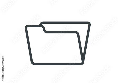 folder icon for mobile concept and web apps icon. Transparent outline, thin line icon for website design and mobile, app development