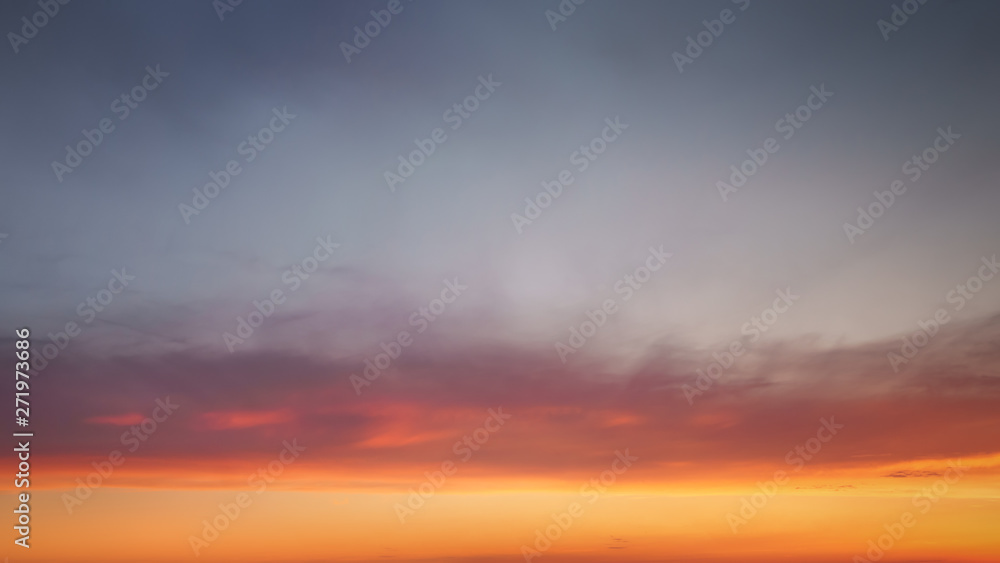 cloudscape at sunset with beautiful sky gradient and some clouds