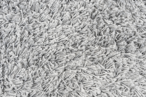 Foto White natural fleece carpet texture background