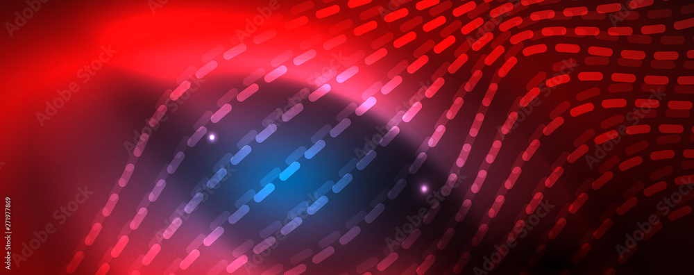 Smooth wave lines on blue neon color light background. Glowing abstract wave on dark, shiny motion, magic space light Smooth wave lines on blue neon color light background. Glowing abstract wave on dark, shiny motion, magic space light