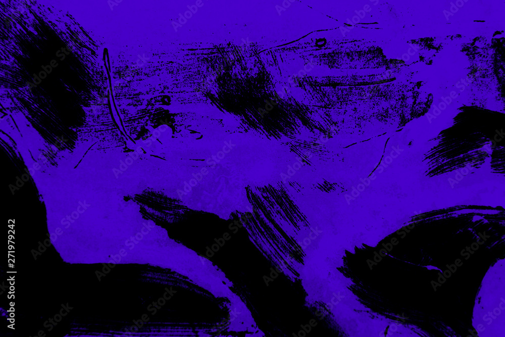 Obraz premium blue black summer paint background texture with grunge brush strokes