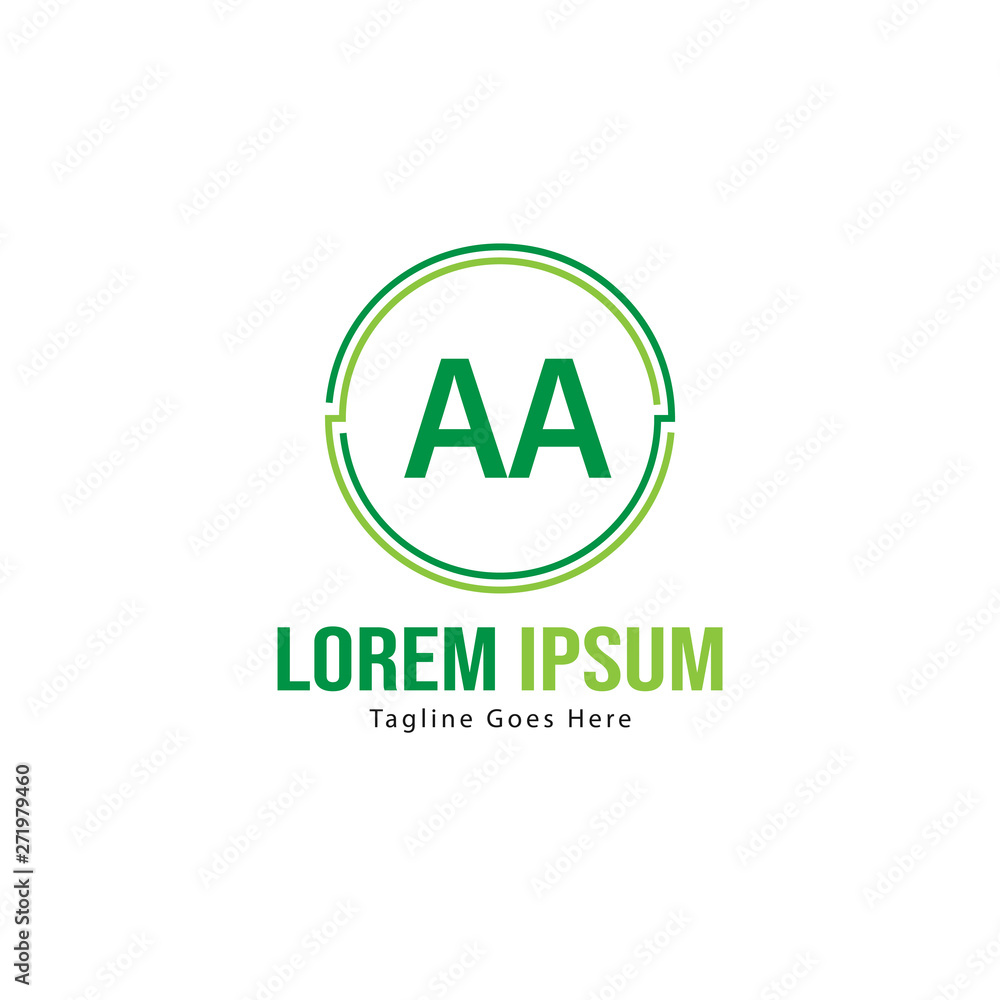 AA Letter Logo Design. Creative Modern AA Letters Icon Illustration AA Letter Logo Design. Creative Modern AA Letters Icon Illustration