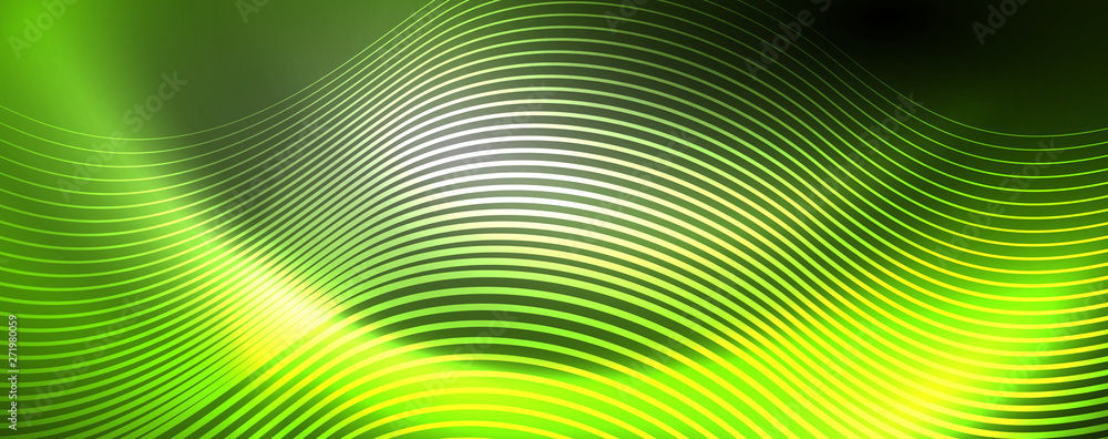 Shiny neon lights, dark abstract background with blurred magic neon light curved lines Shiny neon lights, dark abstract background with blurred magic neon light curved lines