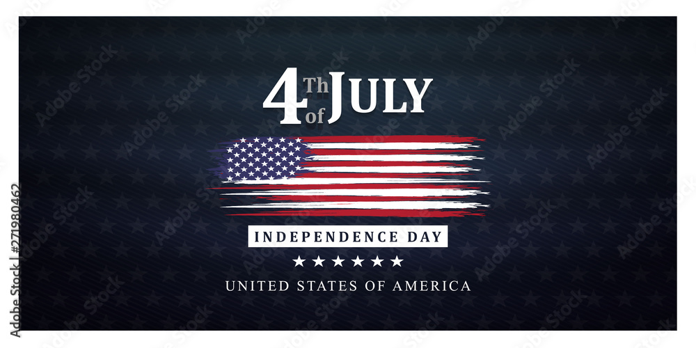 4th of july independence day background, united states flag, posters, modern design vector illustration - obrazy, fototapety, plakaty 