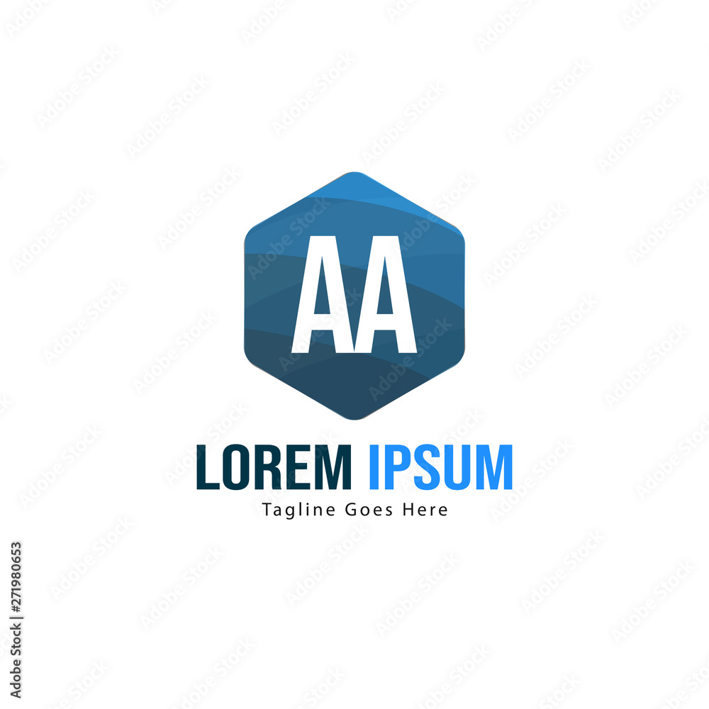 Fototapeta premium AA Letter Logo Design. Creative Modern AA Letters Icon Illustration