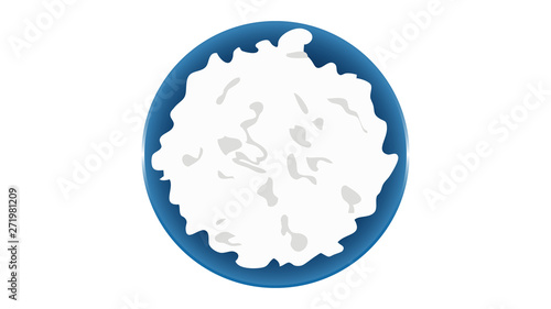 Cottage cheese isolated vector illustration