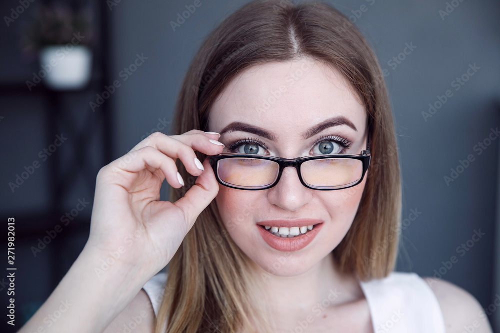 Thoughtful businesswoman thinking of the future. Closeup portrait of a young woman. Thoughtful businesswoman thinking of the future. Closeup portrait of a young woman.
