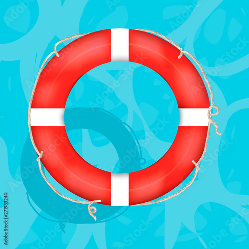 summer sticker with life preserver