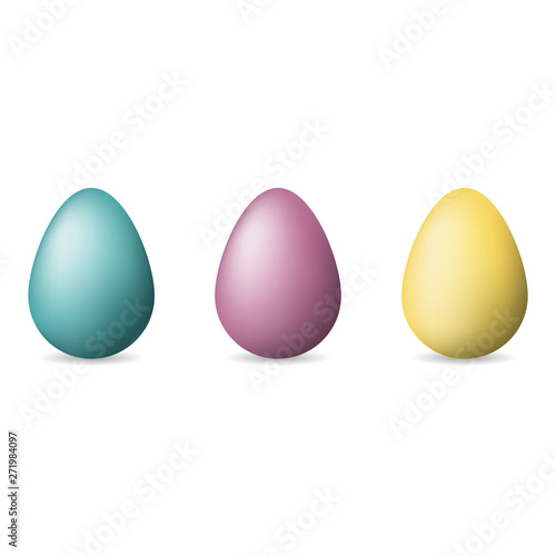 Colored eggs for Easter celebration vector illustration