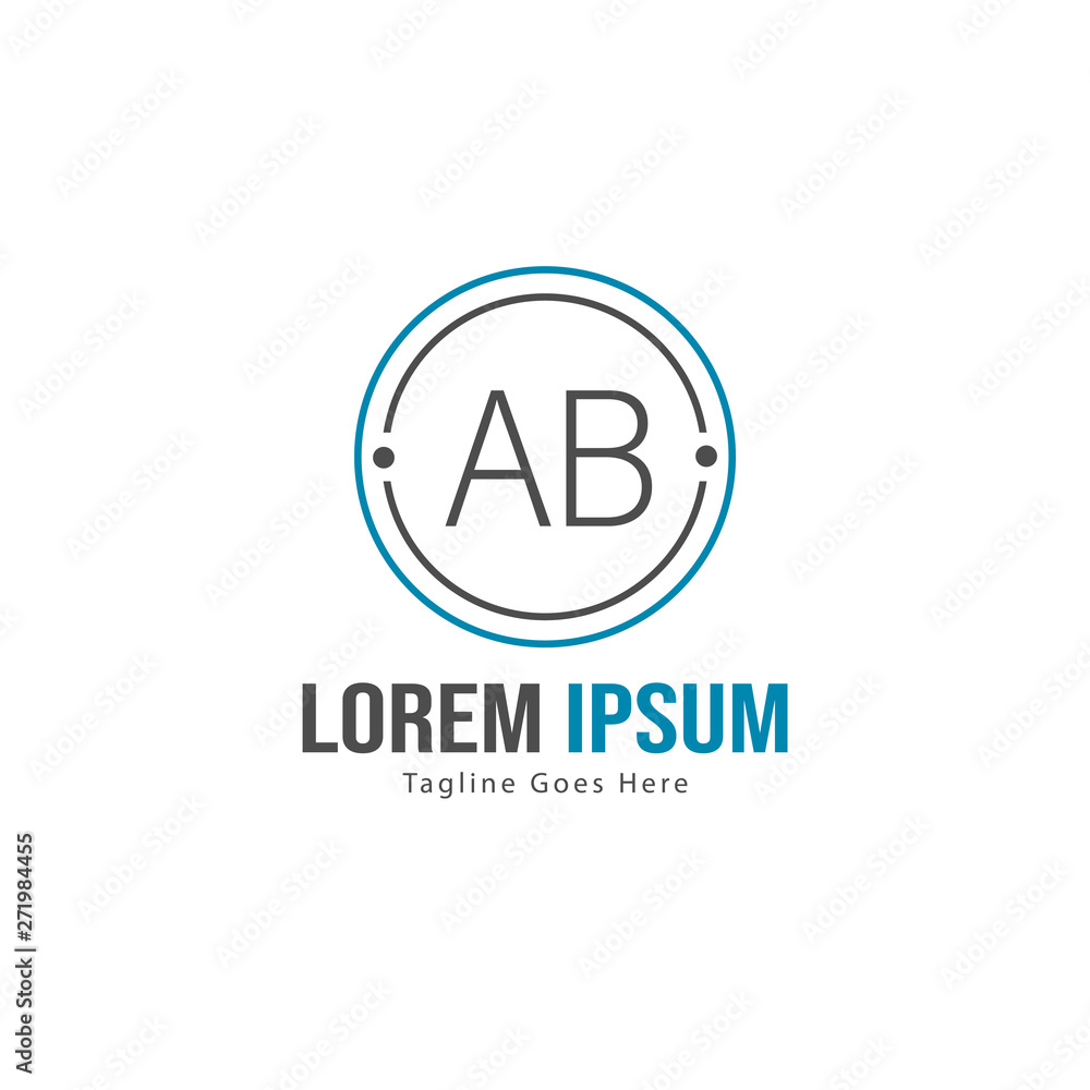 AB Letter Logo Design. Creative Modern AB Letters Icon Illustration AB Letter Logo Design. Creative Modern AB Letters Icon Illustration