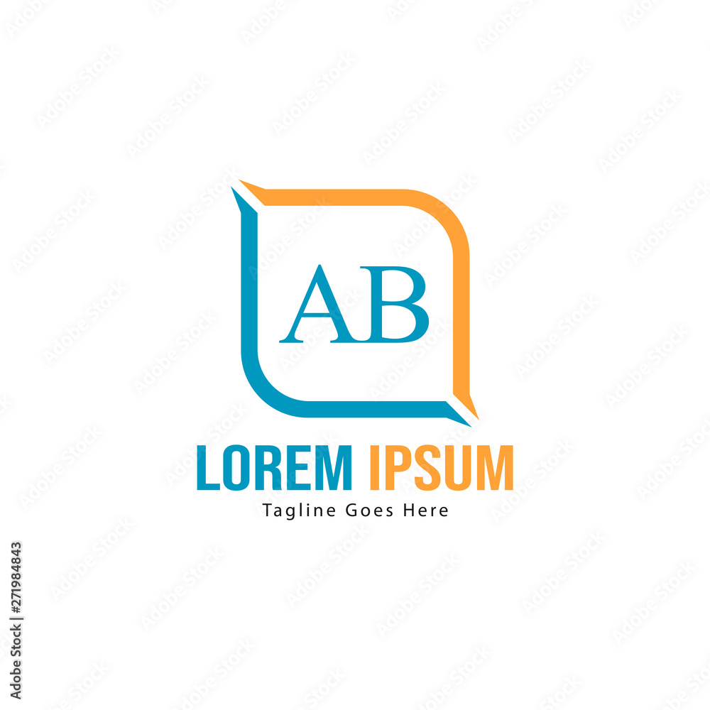 AB Letter Logo Design. Creative Modern AB Letters Icon Illustration AB Letter Logo Design. Creative Modern AB Letters Icon Illustration