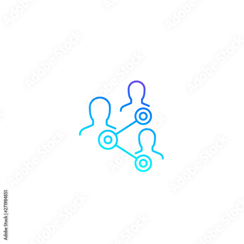 share, connect vector line icon