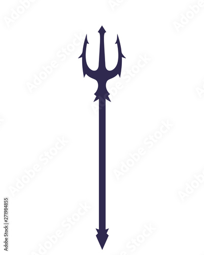 trident silhouette, vector