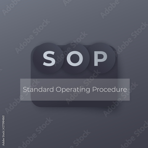 SOP Standard Operating Procedure, vector concept